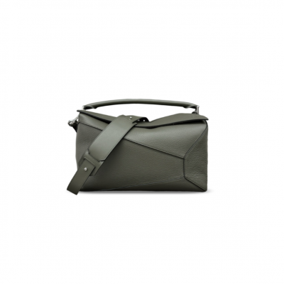LOEWE LARGE PUZZLE EDGE BAG IN GRAINED CALFSKIN (37*23*19cm)